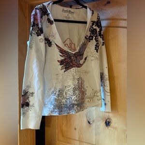 Vintage Lucky Brand Cream Cotton Top